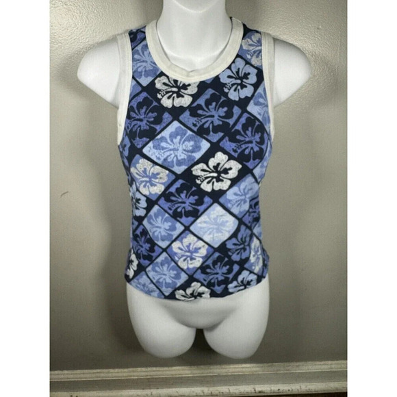 Women's DAYDREAMER Floral Box Design Muscle Tank Size XS  NWT - Picture 1 of 5